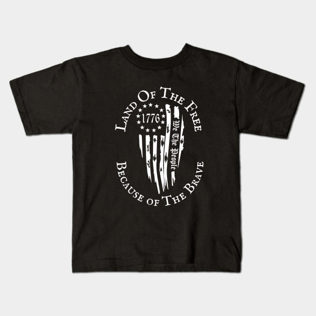 USA Flag Kids T-Shirt by VikingHeart Designs